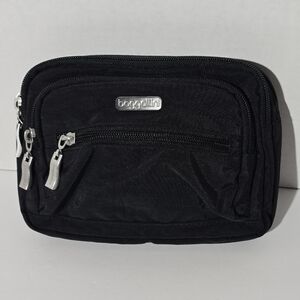 BAGGALLINI Triple Zip Nylon Crossbody Organizer Bag